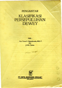 Image of Pengantar Klasifikasi Persepuluhan Dewey